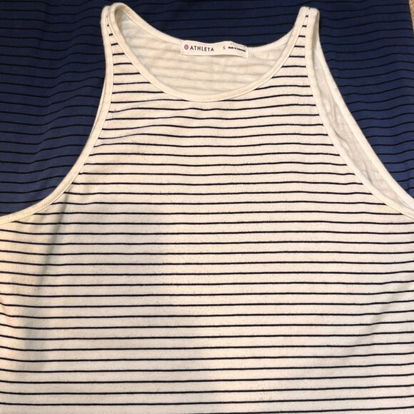Athleta Sunkissed Midi Dress Blue White Ombre Size S Stretchy Tank Dress Casual - Picture 10 of 13